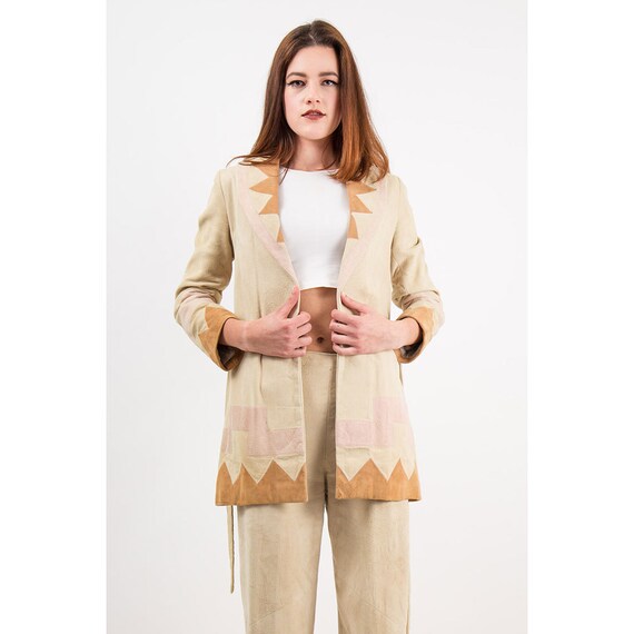 Vintage Giorgio Sant Angelo Suede Pant Suit: 1970… - image 3