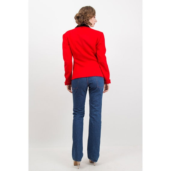 Vintage Ralph Lauren / 1970s Red wool equestrian … - image 8