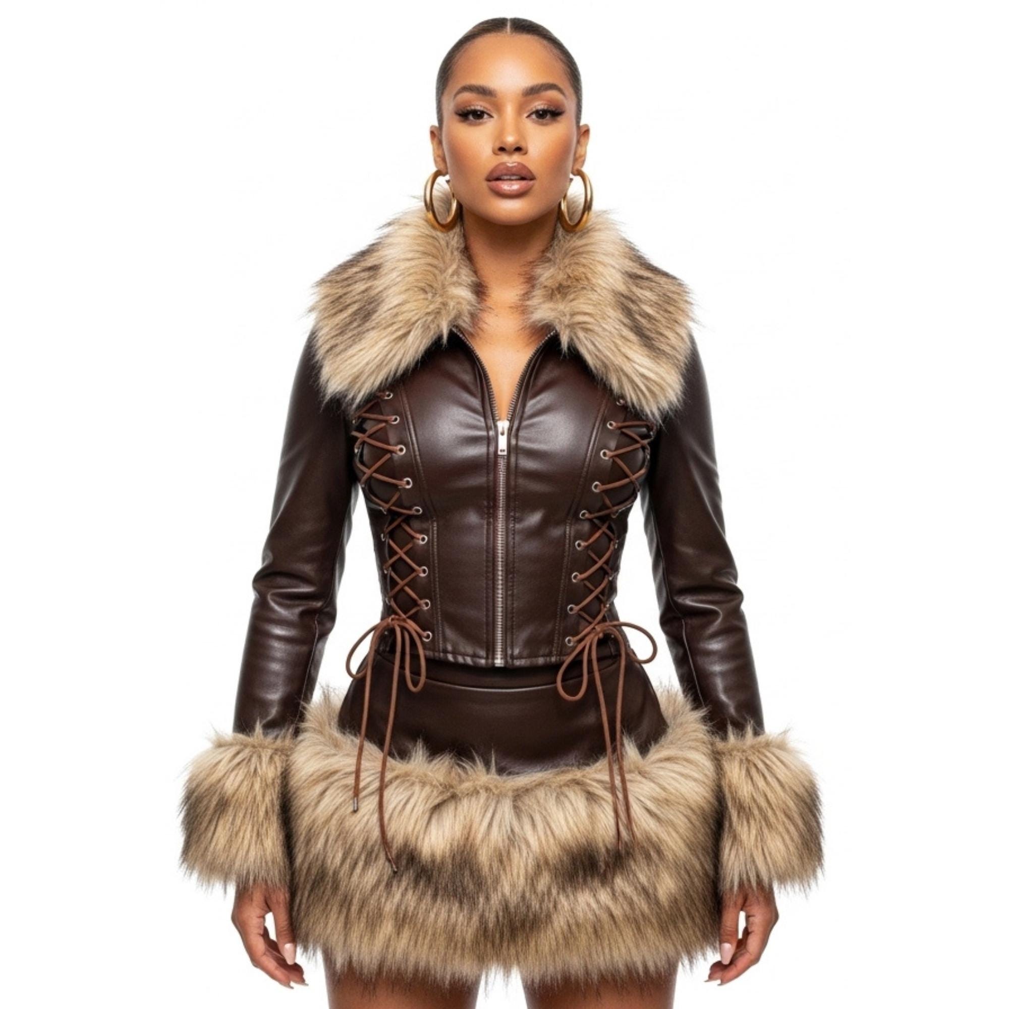 Y2k Fur Jacket - Etsy