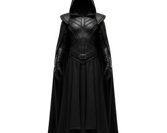 Capa Negra Con Capucha Para Halloween Y Cosplay – Túnica Ajustable Para Hombres Y Mujeres, Ideal Para Fiestas Góticas