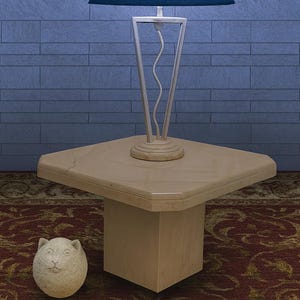 Vintage Italian Travertine End Table – Circa 1970s