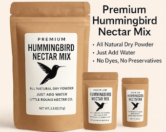 Premium Hummingbird Nectar Mix – All Natural Dry Powder – Just Add Water – No Dyes, No Preservatives – Prairie Nectar Co.