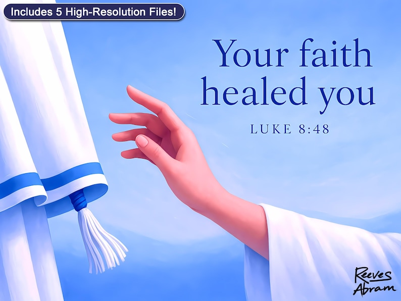 Your faith healed you | Digital Download | Christian Scripture Art | Faith Decor