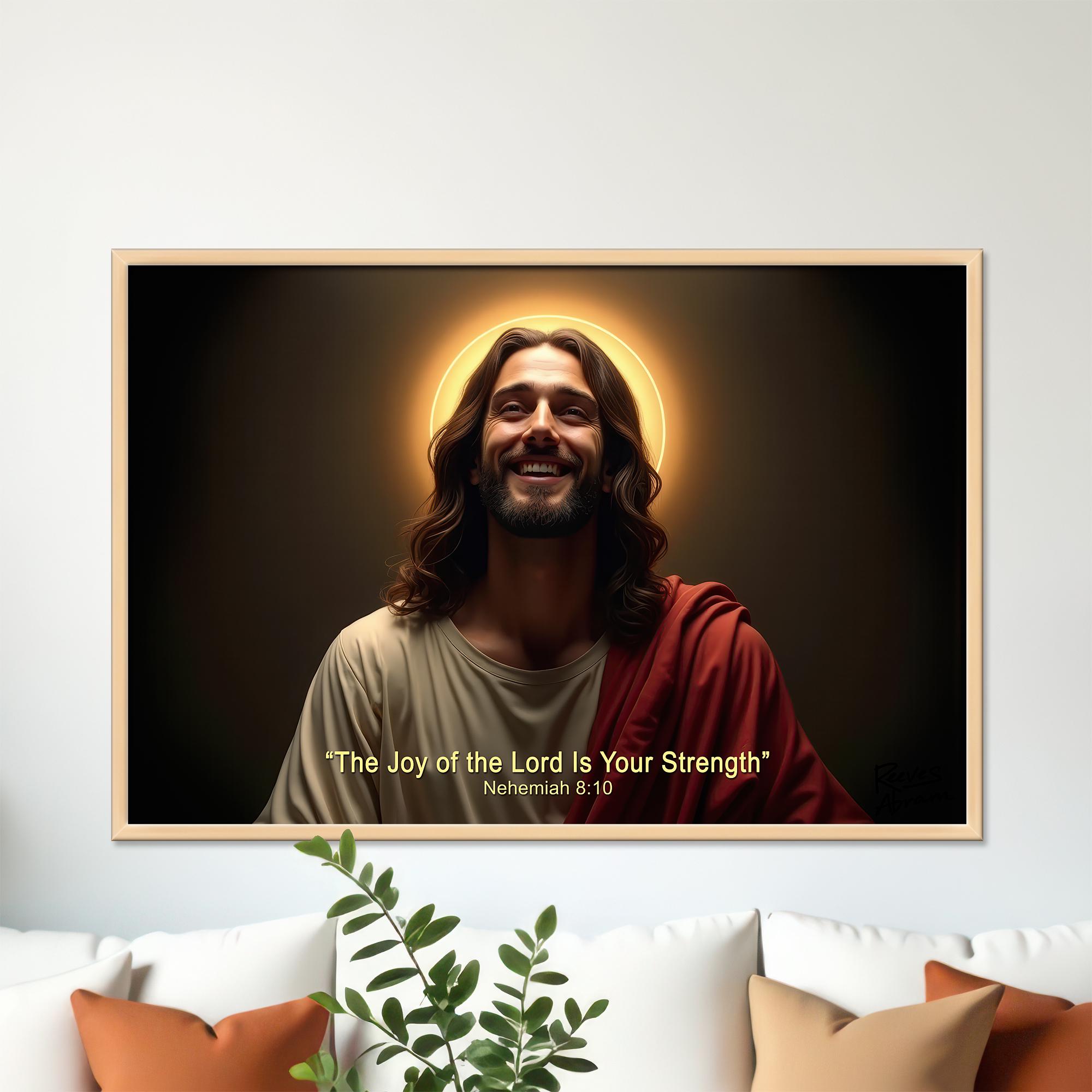 Smiling Jesus With Scripture Wall Art Printable - 