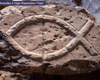 Ichthys Steinschnitzerei | Jesus Fisch | Urchristliches Symbol (Digitaler Download)