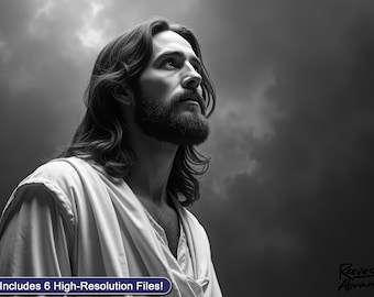Jesus in Quiet Thought Print | Christian Home Decor (Digital Download)