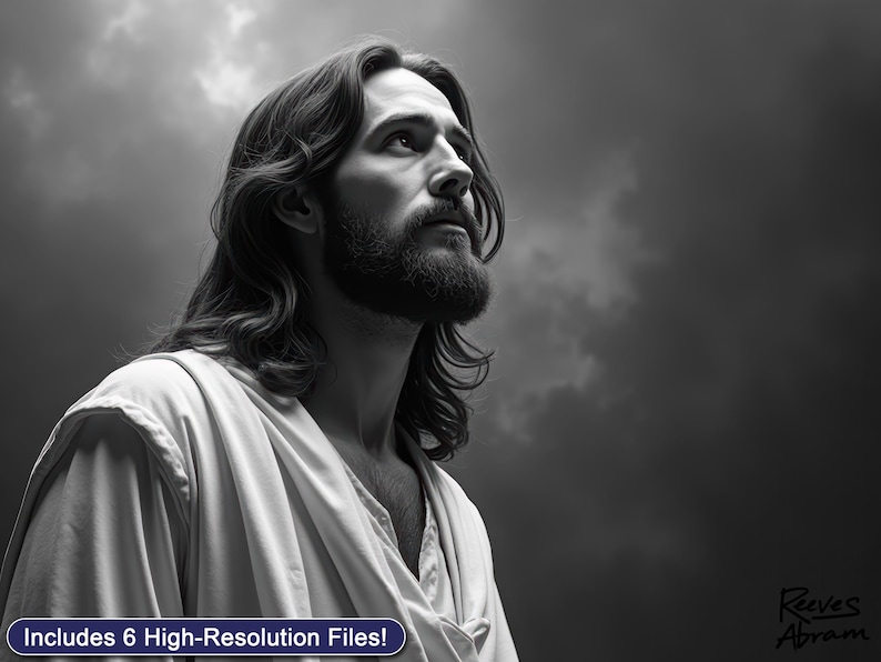 Jesus in Quiet Thought Print | Christian Home Decor (Digital Download)