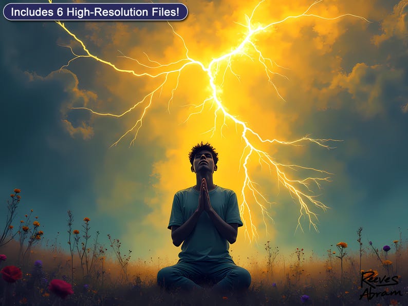 Strength in Prayer | Christian Wall Art | Man Seeking God | Faith Home Decor (Digital Download)