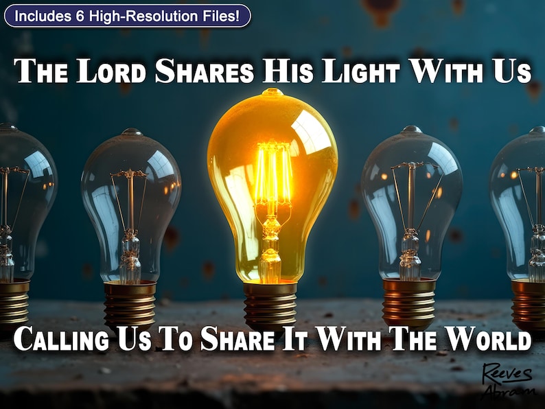 Christian Light Bulb Art | Scripture Home Decor (Digital Download)