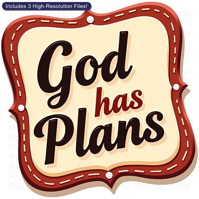 God Has Plans - Print On Demand (POD) | Christian Artwork | Printable Shirt Design | Faith Wall Art (Digital Download)