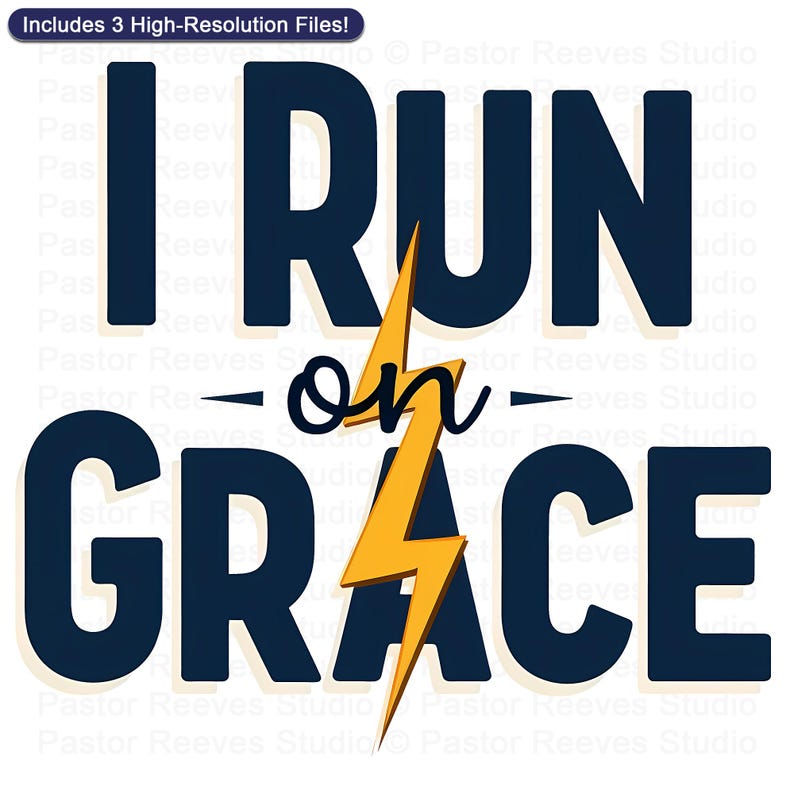 I Run on Grace Christian Shirt Design | Faith Based Gift | Christian Wall Art Printable | Bible Faith Quote | POD Graphic
