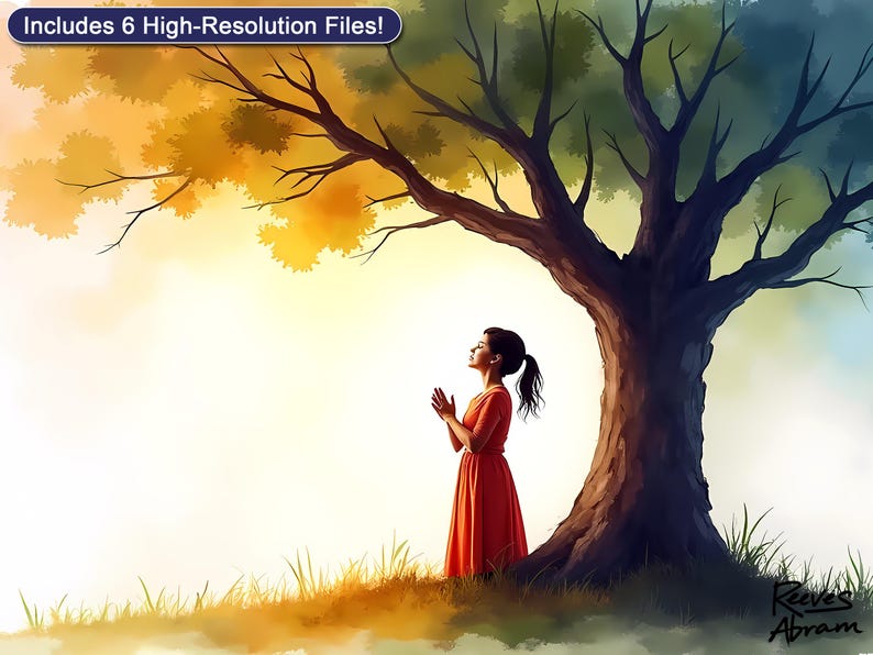 Praying Woman | Digital Download | Christian Wall Art | Faith Decor