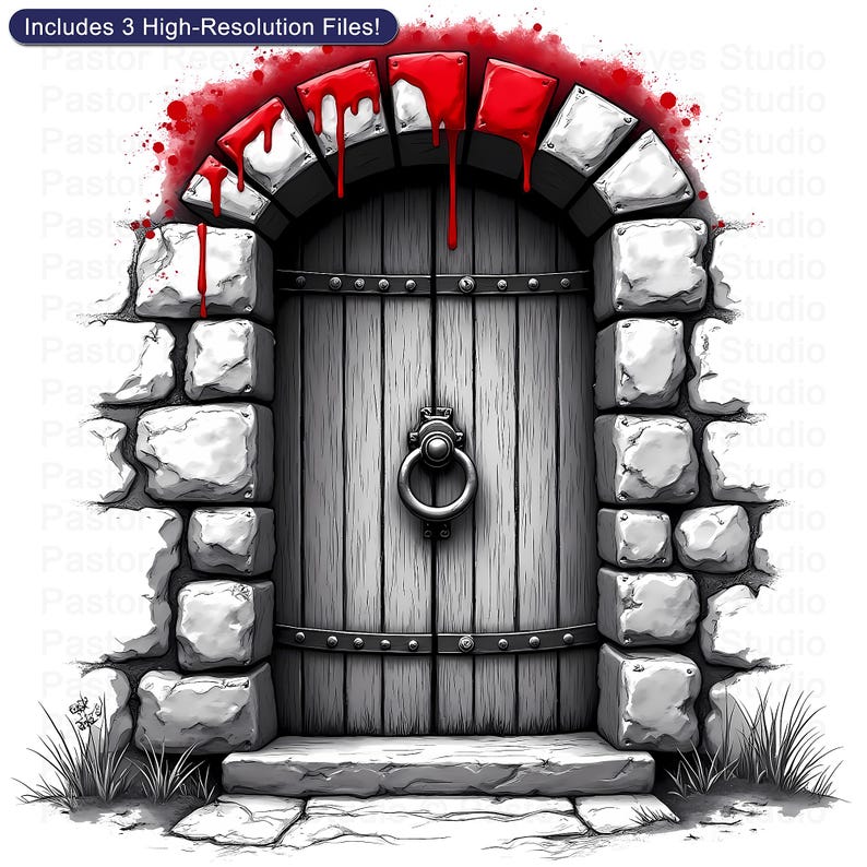 Passover Lamb Door Printable - Exodus 12 Fulfillment Christian Wall Art | Easter Faith Decor