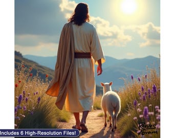 Jesus the Good Shepherd | Lamb Print | Christian Wall Decor | Faith Wall Art (Digital Download)