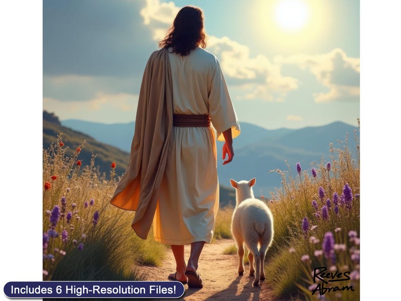 Jesus the Good Shepherd | Lamb Print | Christian Wall Decor | Faith Wall Art (Digital Download)