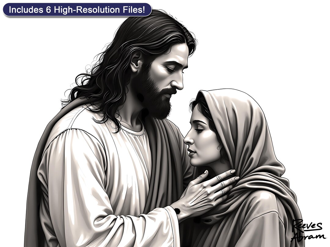 Jesus and Mary Magdalene Resurrection Printable - Easter Morning Wall ...