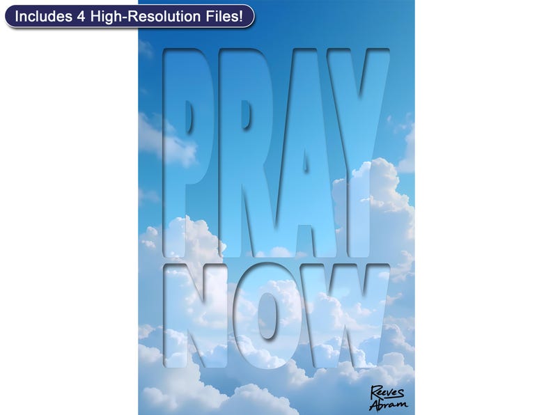 PRAY NOW | Christian Wall Art | Faith Home Decor (Digital Download)