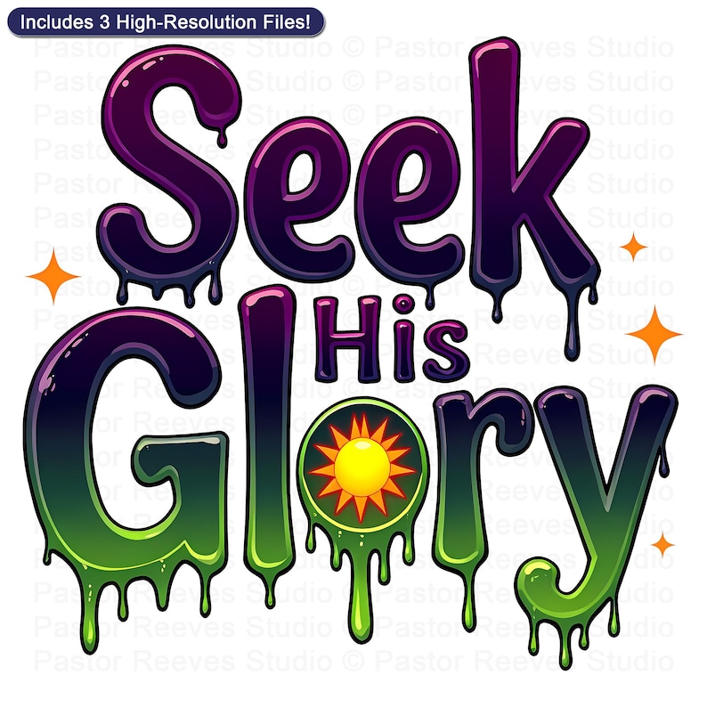 Seek His Glory - Print On Demand (POD) | Christian Artwork | Printable Shirt Design | Faith Wall Art (Digital Download)