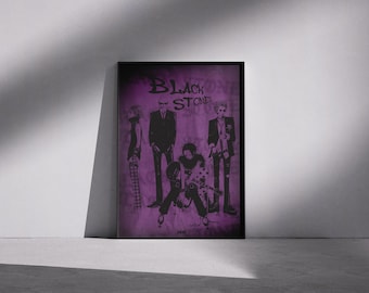 Nana Anime Poster Black Stones Band Art Print Manga Wall Decor Ai Yazawa Inspired Artwork Gift for Anime Fans Room Aesthetic