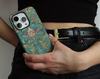 Floral Vintage Ornate iPhone Case - Glossy Finish