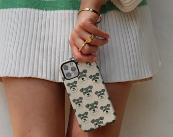 Schnauzer Pattern iPhone Case - Matte Tough, Dog Lover Gift