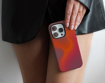 Abstract Gradient iPhone Case Glossy Modern Phone Case