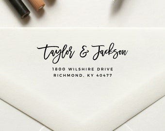 Couples Stamp, Return Address Stamp, Custom Stamp, Personalized Stamp, Self Inking Stamp, Rubber Stamp, Family Stamp, Housewarming - No. 172