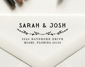 Couples Stamp, Return Address Stamp, Custom Stamp, Personalized Stamp, Self Inking Stamp, Rubber Stamp, Family Stamp, Housewarming - No. 63