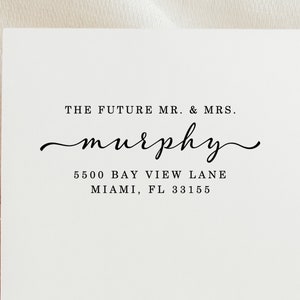 The Future Mr and Mrs Custom Stamp | Save the Date Stamp | Return Address Stamp | Rubber or Self-Inking Stamp | Personalized | Stamp - No 96