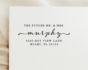 The Future Mr and Mrs Custom Stamp | Save the Date Stamp | Return Address Stamp | Rubber or Self-Inking Stamp | Personalized | Stamp - No 96