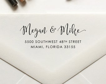 Return Address Stamp, Custom Stamp, Personalized Stamp, Self Inking Stamp, Rubber Stamp, Couples, Family Address Stamp, Housewarming No. 88