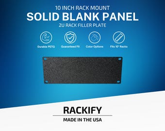 2U Solid Blank Panel | 10 Inch Rack Mount | Rack Filler Plate