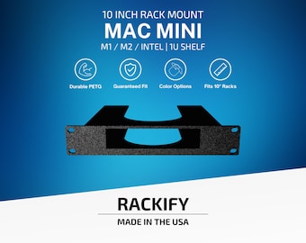 Mac Mini M1 M2 Intel | 10 Inch Rack Mount | DeskPi RackMate Compatible | Mini PC