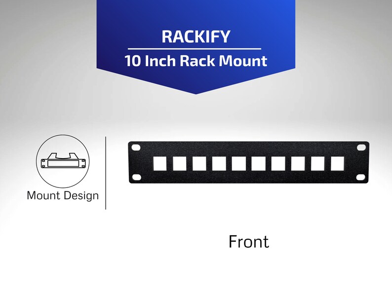 10in Rack Panel Keystone Patch Panel | 10 Inch Rack Mount | Deskpi Rackmate Compatible ...