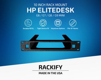 HP EliteDesk / ProDesk Mini G6 G7 G8 G9 | 10 Inch 1U Rack Mount | Optional Keystone Slots