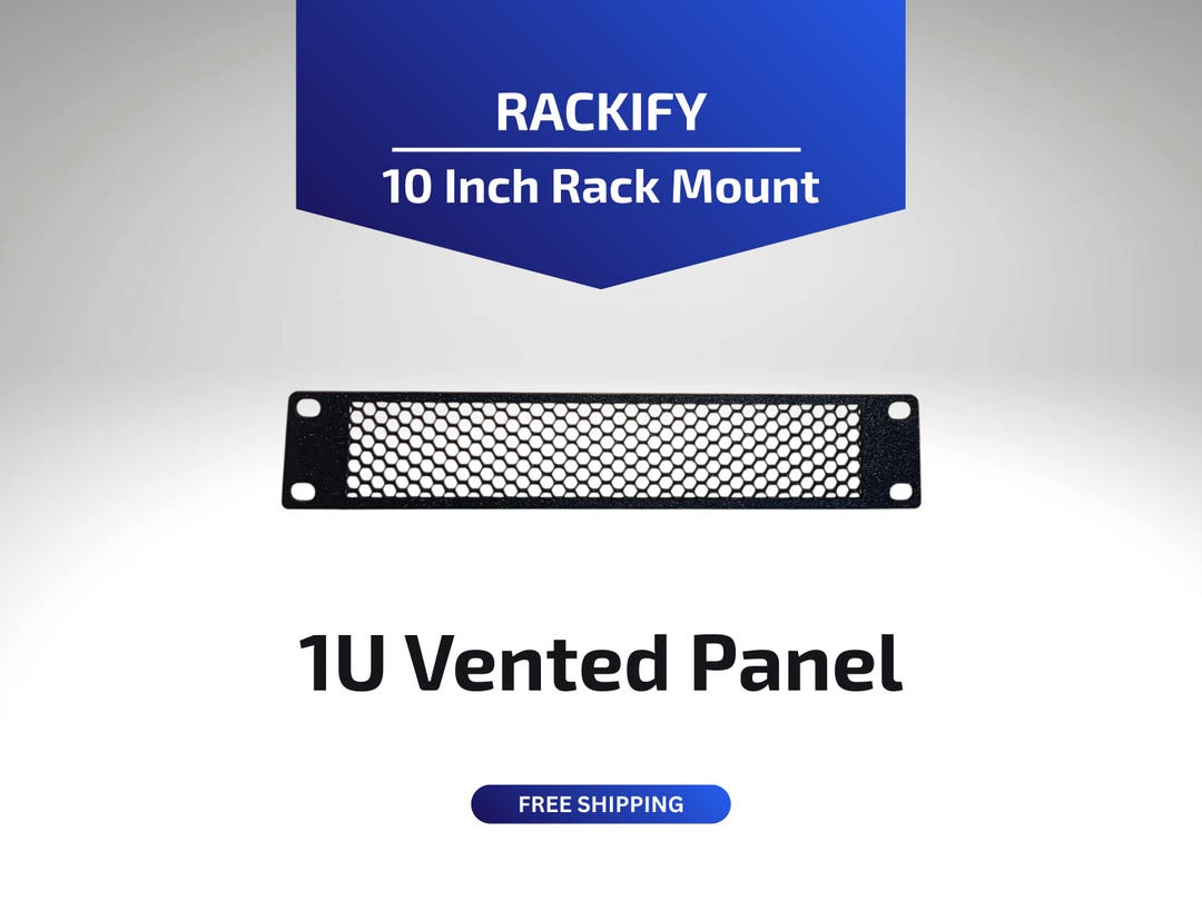 1U Vented Blank Panel | 10 Inch Rack Mount | Mesh Filler Plate - Etsy
