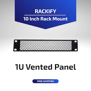 1U Vented Blank Panel | 10 Inch Rack Mount | Mesh Filler Plate
