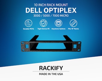 Dell OptiPlex Micro 3000 5000 7000 | 10 inch 1U rackmontage | Optionele Keystone-slots