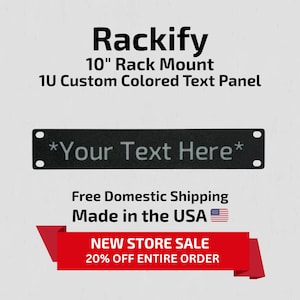 1U Custom Text Panel - 10&quot; Rack Mount
