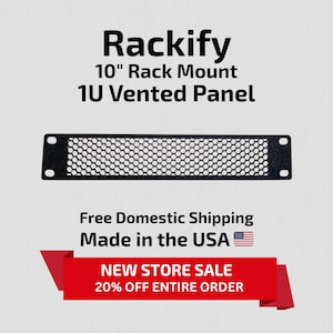 1U Blank with Vent - 10” Rack Mount