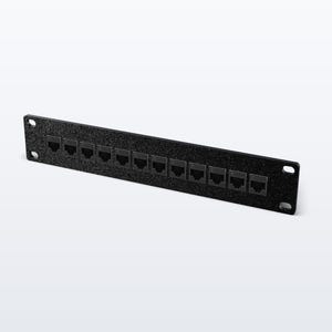 Keystone Patch Panel | 10 Inch Rack Mount | DeskPi RackMate Compatible | Up to 12 Jacks