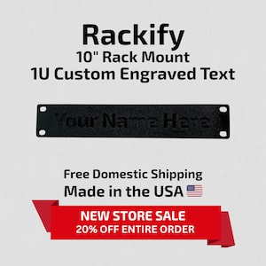 1U Custom Engraved Text Panel - 10&quot; Rack Mount