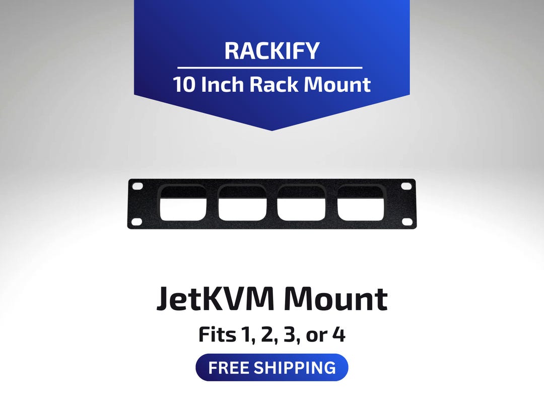Jetkvm Panel | 10 Inch Rack Mount | Deskpi Rackmate Compatible | Fits 1 ...