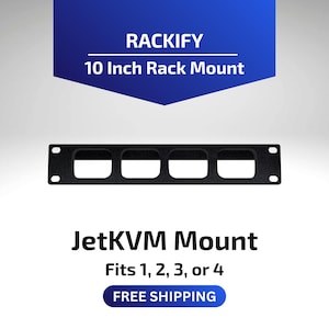 JetKVM-paneel | 10 inch rekmontage | DeskPi RackMate-compatibel | Geschikt voor 1 tot 4 apparaten