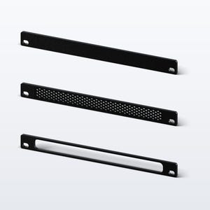 0,5U panelpaket | 10-tums rackmontering | Standard 1U hålavstånd | Solid ventilerad kabel | 3 paneler PETG