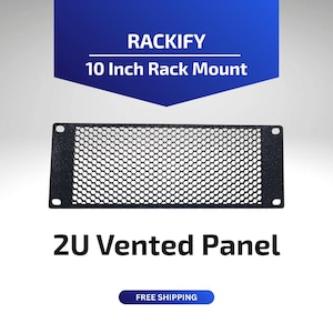 Pannello cieco ventilato 2U / Montaggio su rack da 10 pollici / Piastra di riempimento in rete