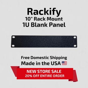 1U Blank Panel - 10” Rack Mount