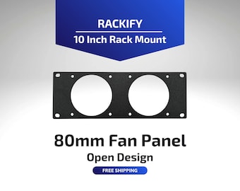 80mm Fan Mount (Open Design) | 10 Inch Rack Mount | Noctua NF-A8