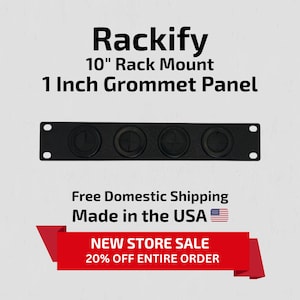 1 Inch Grommet Panel - 10” Rack Mount