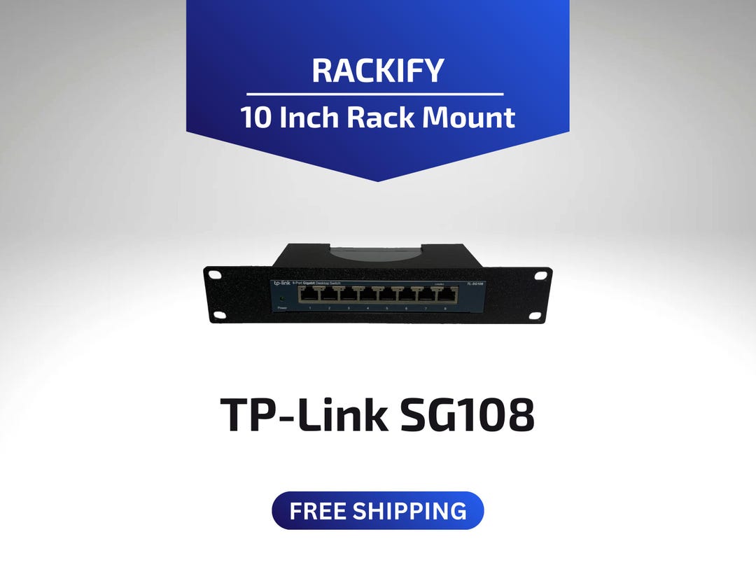10 Rack Mount Switch Tp-link TL-SG108 | 10 Inch Rack Mount | Deskpi Rackmate Compatible ...